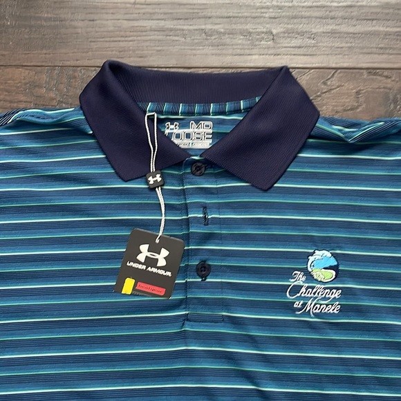 Under Armour Men’s Golf Polo Size Medium Awesome Colors! NWT! - Picture 2 of 5